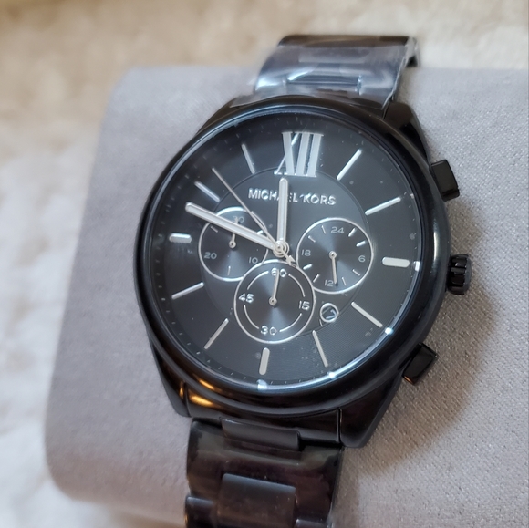 Michael Kors Other - NWT Michael Kors Men's Watch Quartz Chronograph Black Dial Stainless Steel